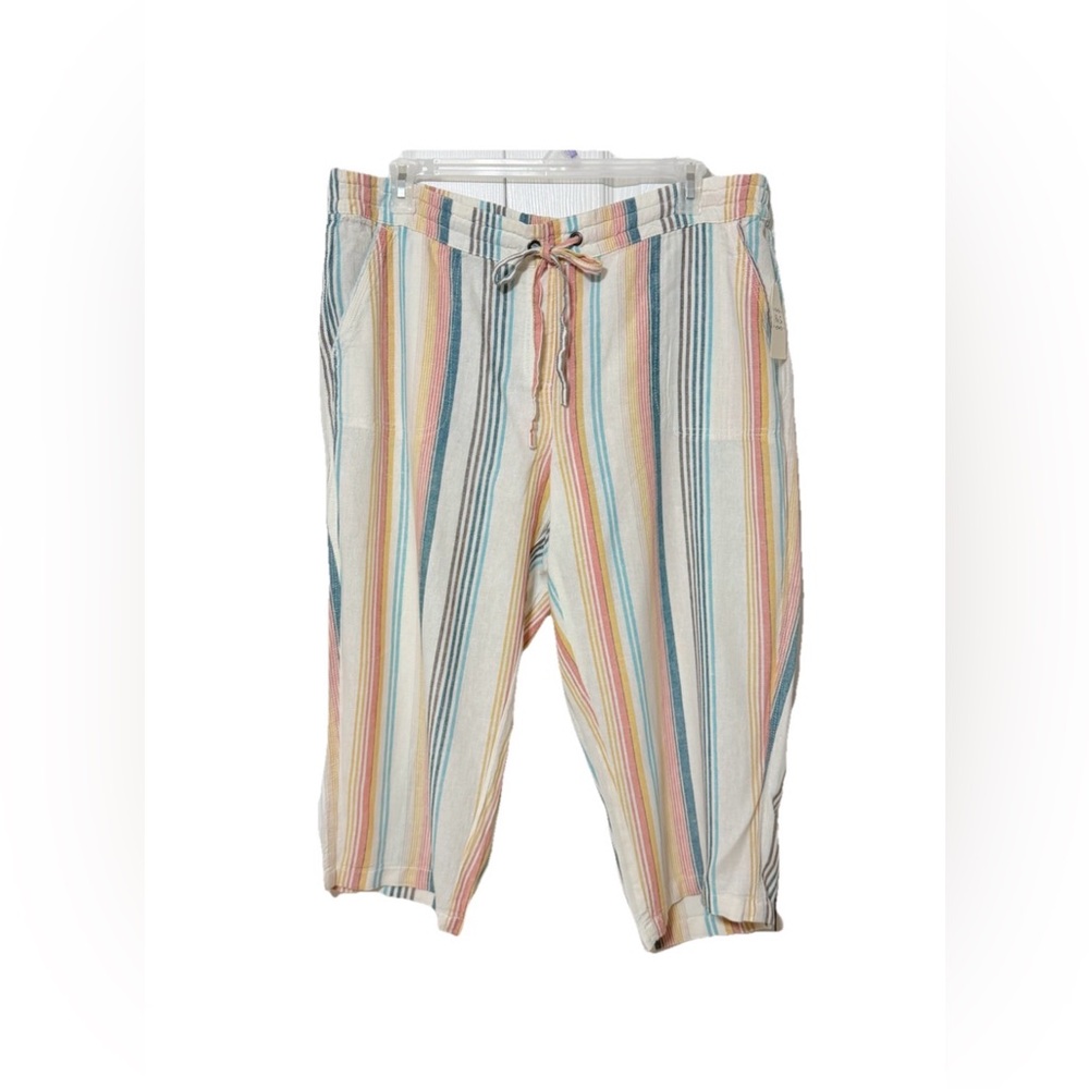 Per Se Linen Blend Capris NWT